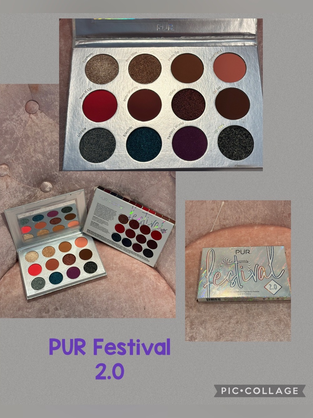PUR Festival 2.0 Eyeshadow Palette – Vibrant Multi-Color Set NEW in box